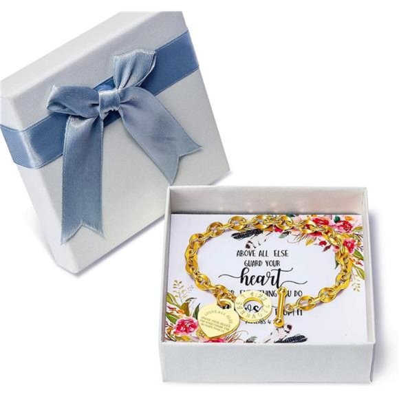 Silver Titanium Steel inspirational Quote Bracelet Bangle Gifts for Women - Picture 4 of 6